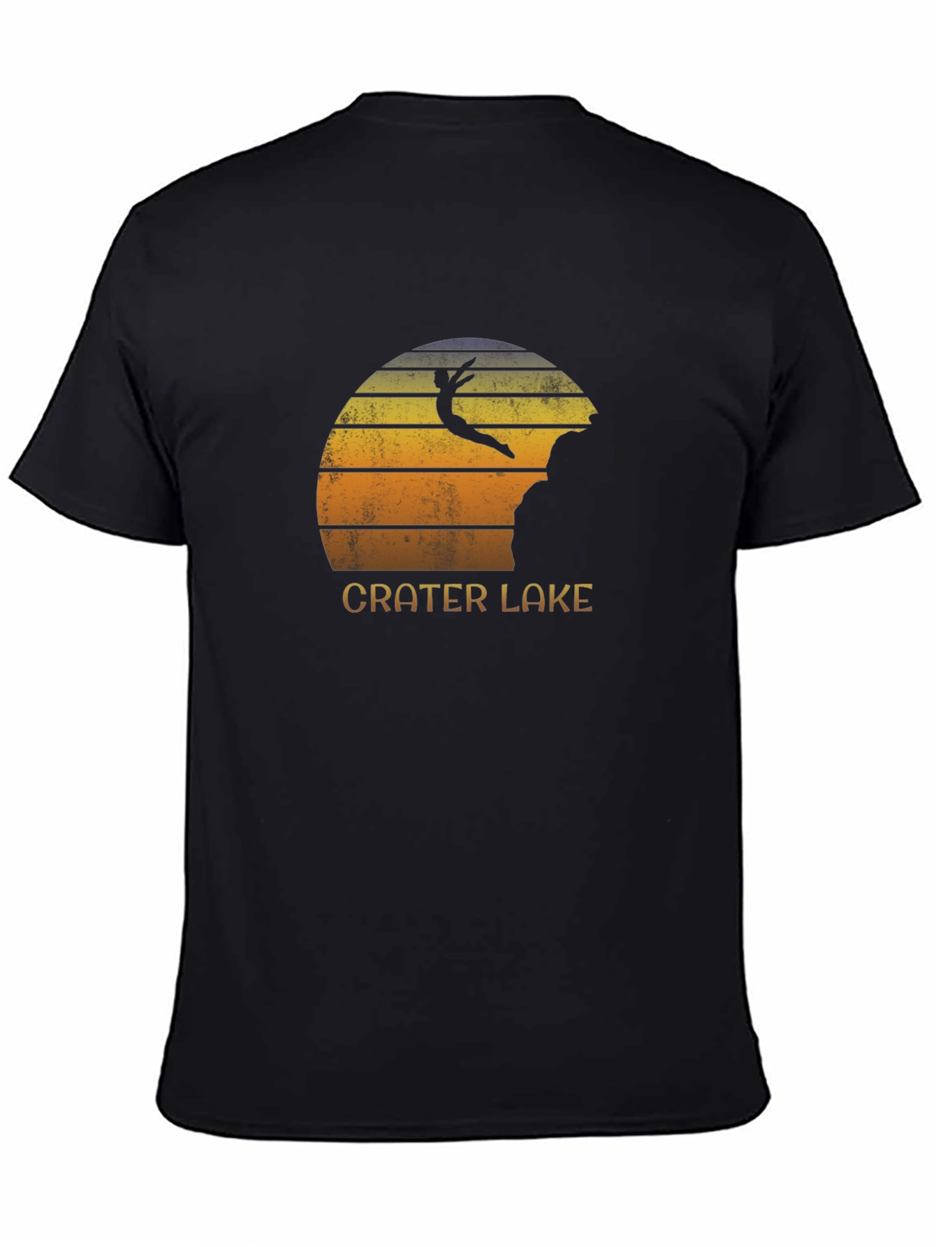 Crater Lake Jumper Black Graphic Tee