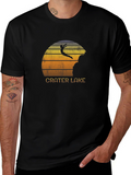 Crater Lake Jumper Black Graphic Tee