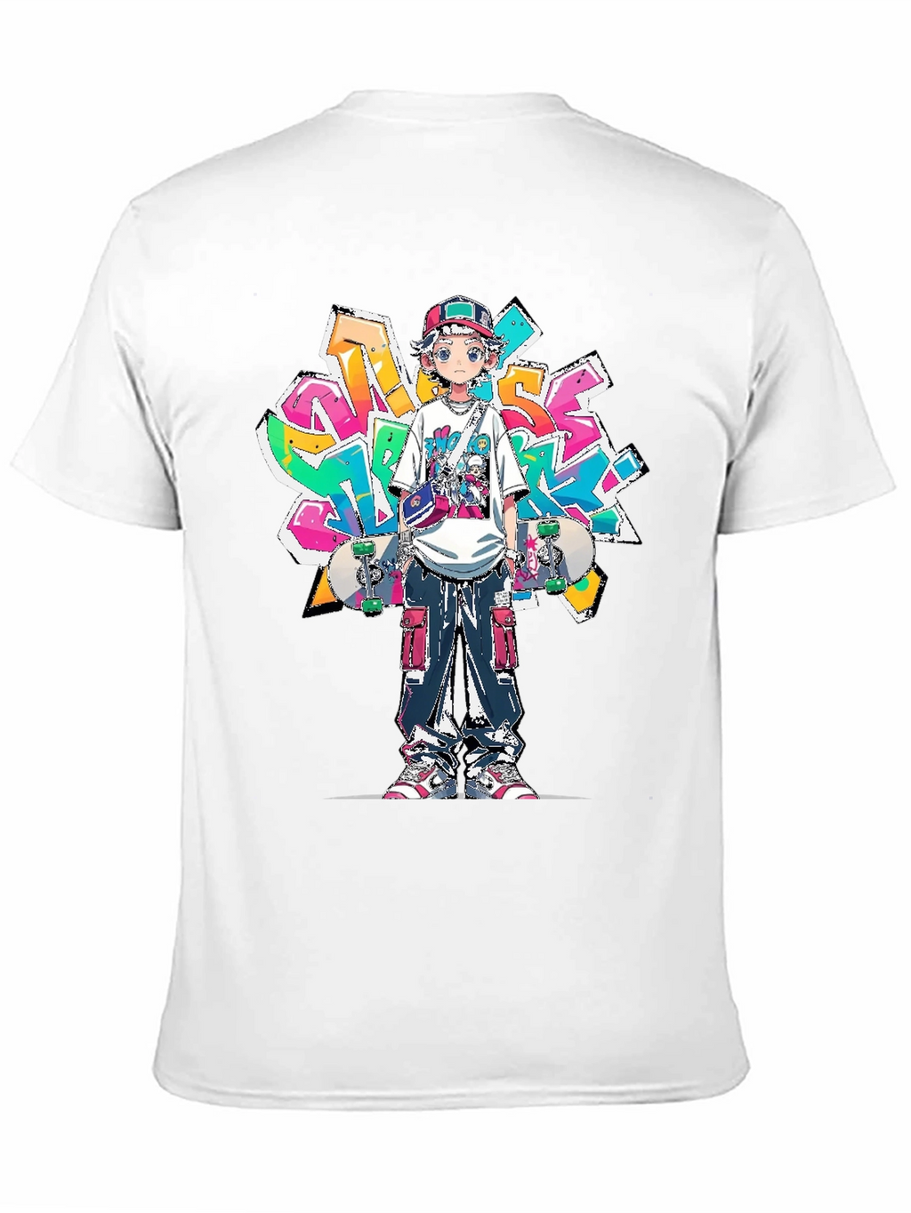 Anime Graffiti Skater Graphic Tee