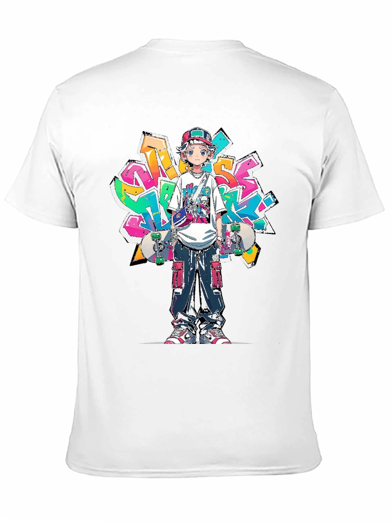 Anime Graffiti Skater Graphic Tee