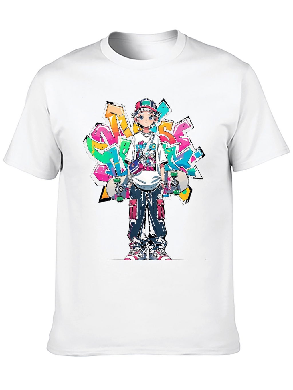 Anime Graffiti Skater Graphic Tee