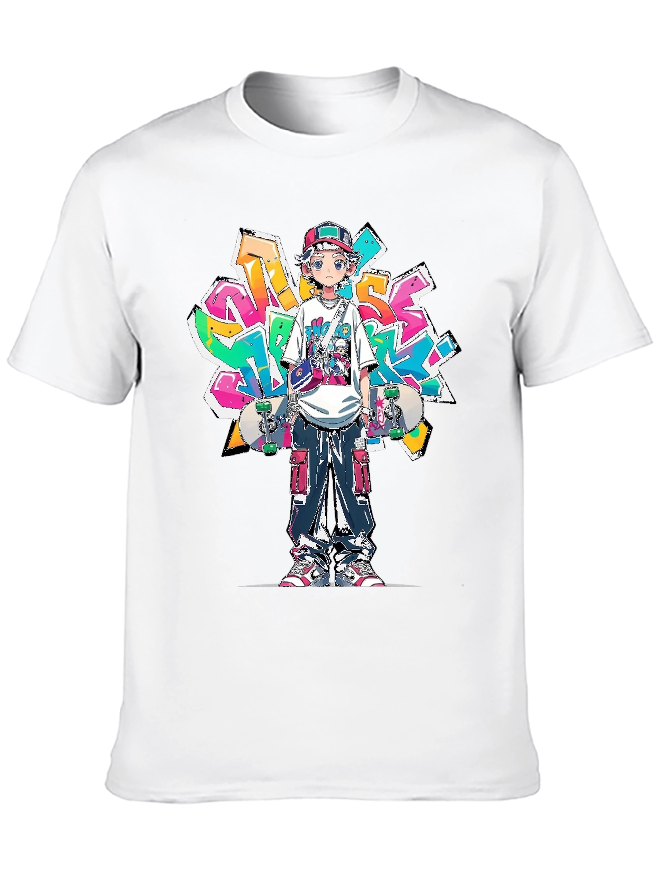 Anime Graffiti Skater Graphic Tee
