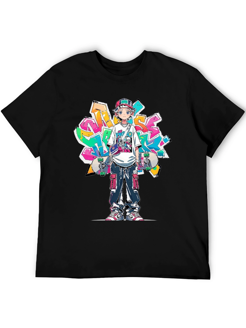 Anime Graffiti Skater Graphic Tee