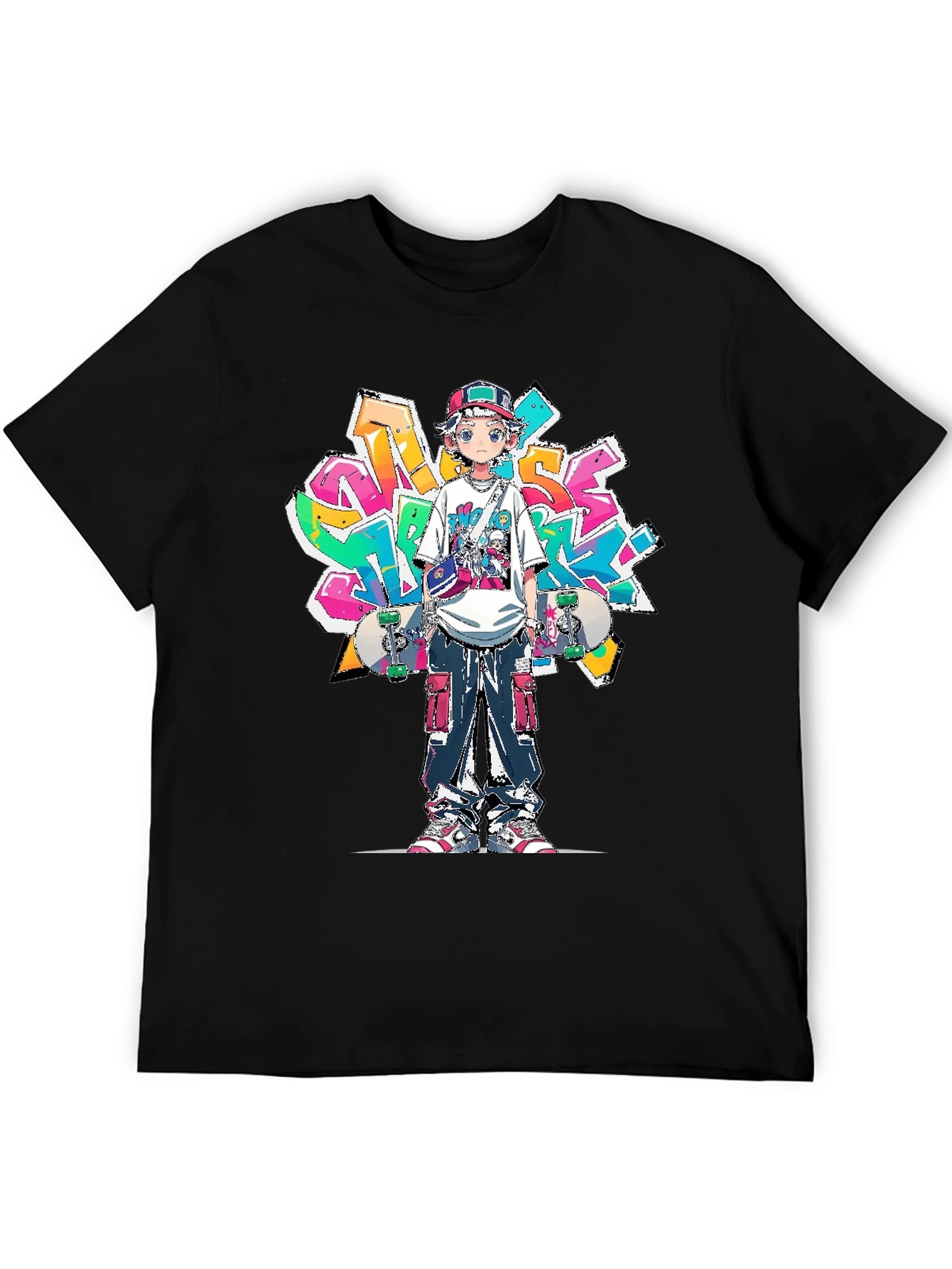 Anime Graffiti Skater Graphic Tee