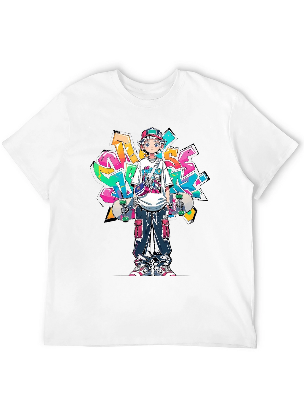 Anime Graffiti Skater Graphic Tee