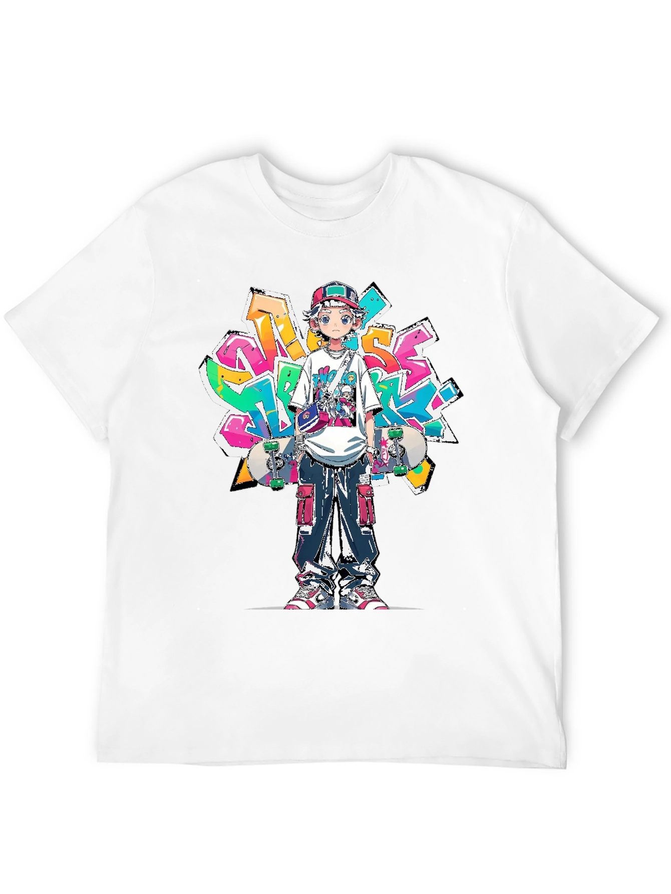 Anime Graffiti Skater Graphic Tee