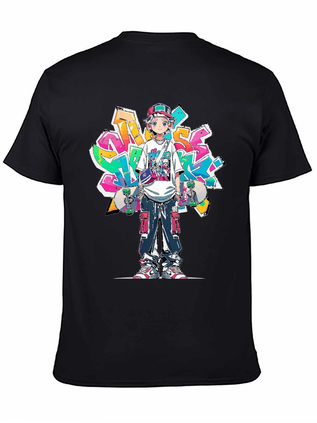 Anime Graffiti Skater Graphic Tee