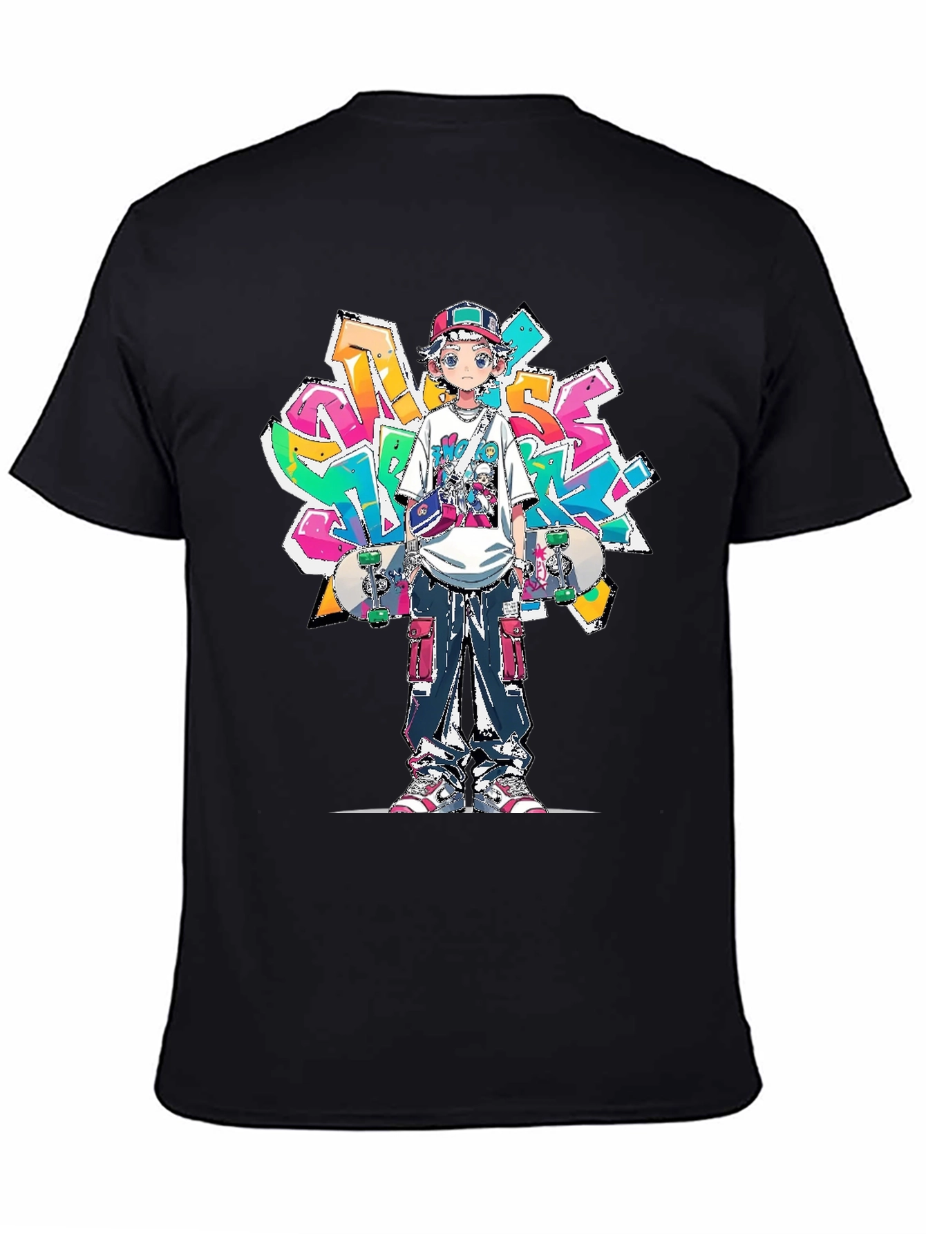 Anime Graffiti Skater Graphic Tee