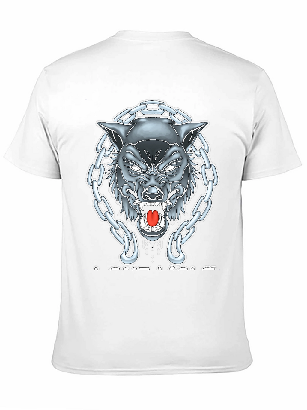Wolf Chain Graphic T-Shirt - Mens Black Tee