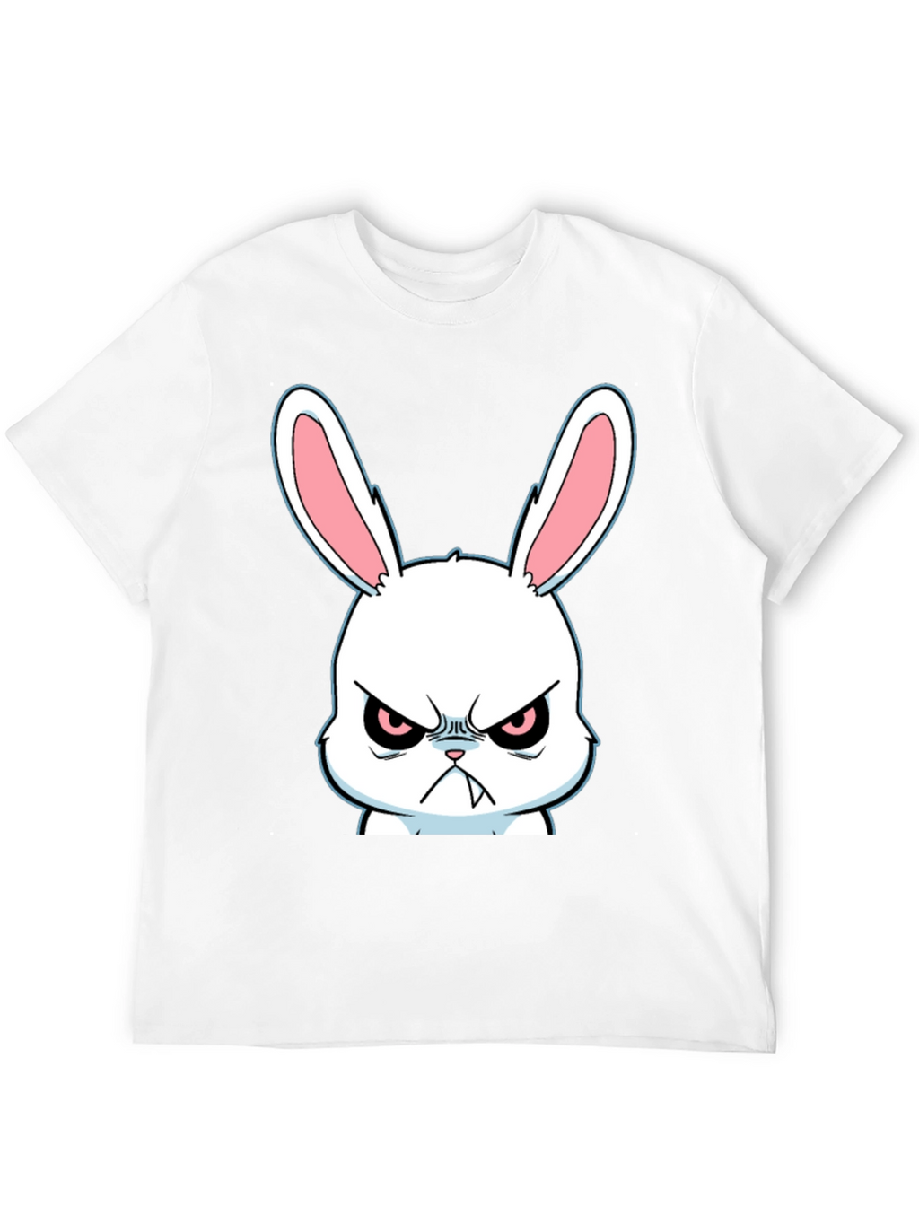 Angry Rabbit Graphic Tee - Black Cotton T-Shirt