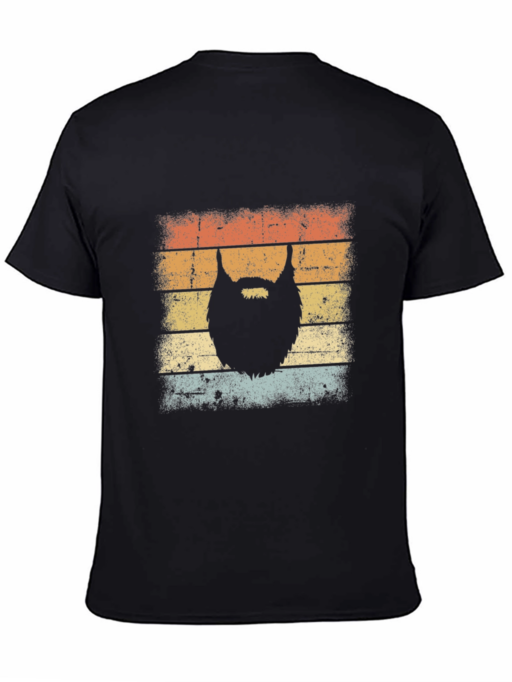 Retro Beard Graphic Tee - Black