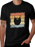 Retro Beard Graphic Tee - Black