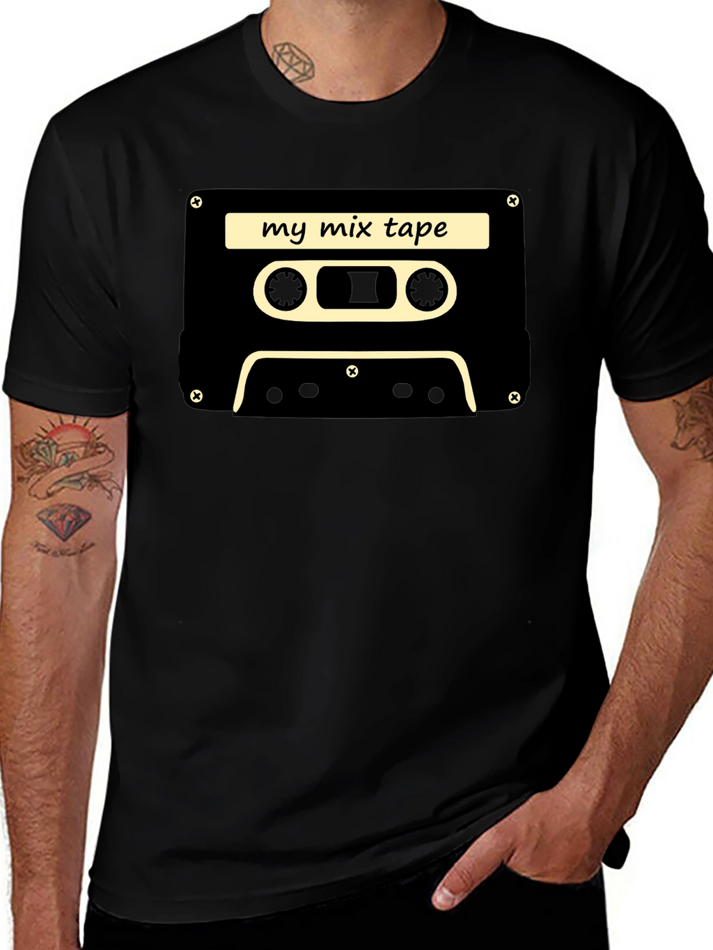 Retro Mixtape T-Shirt - Black Cassette Tee
