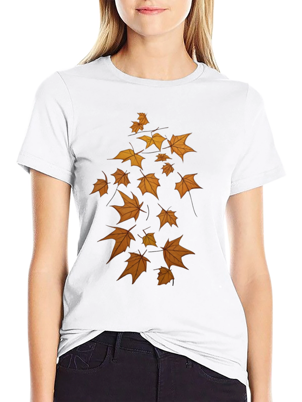 Autumn Leaves Graphic T-Shirt - Black