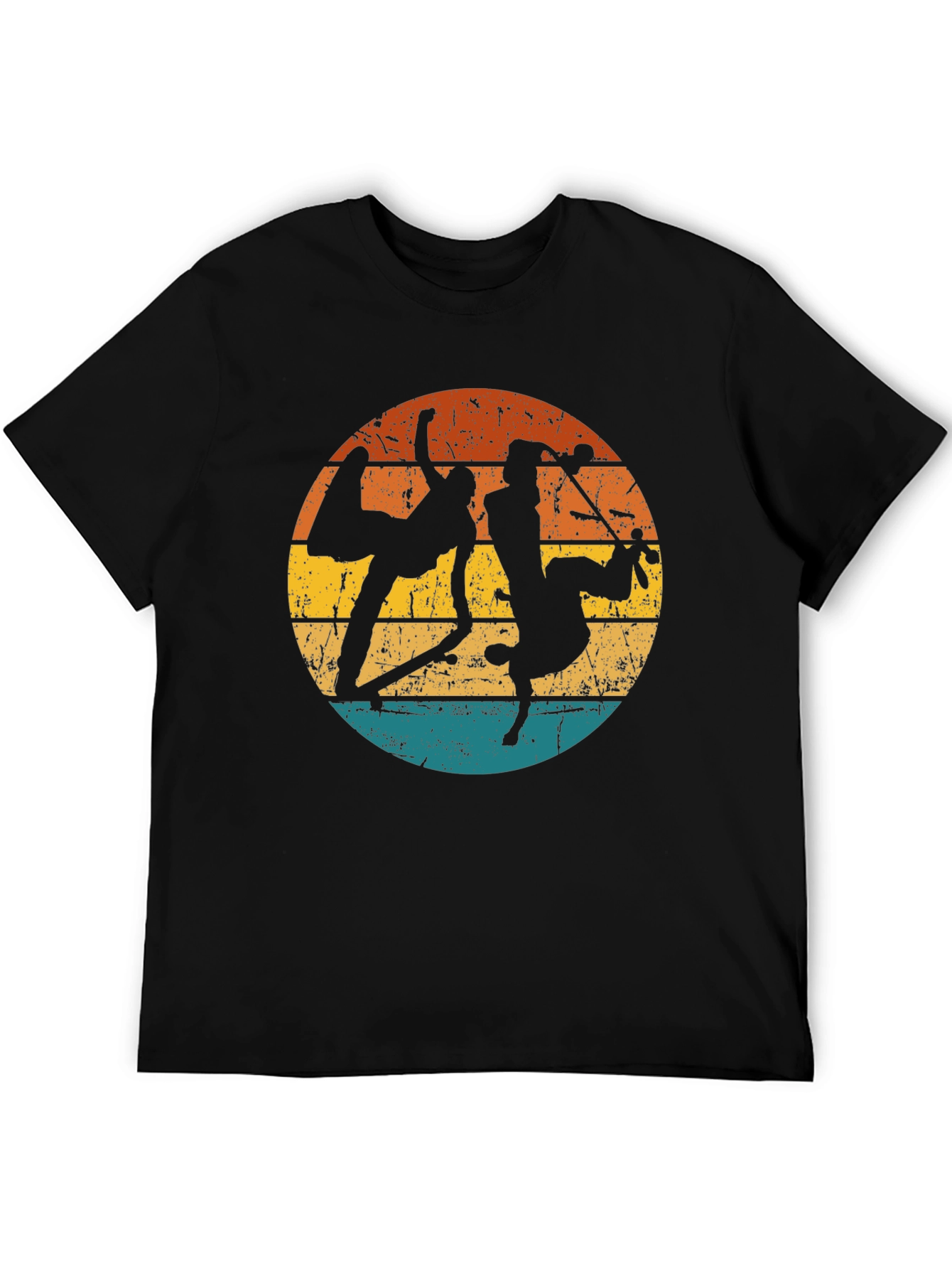 Retro Capoeira Silhouette Graphic Tee