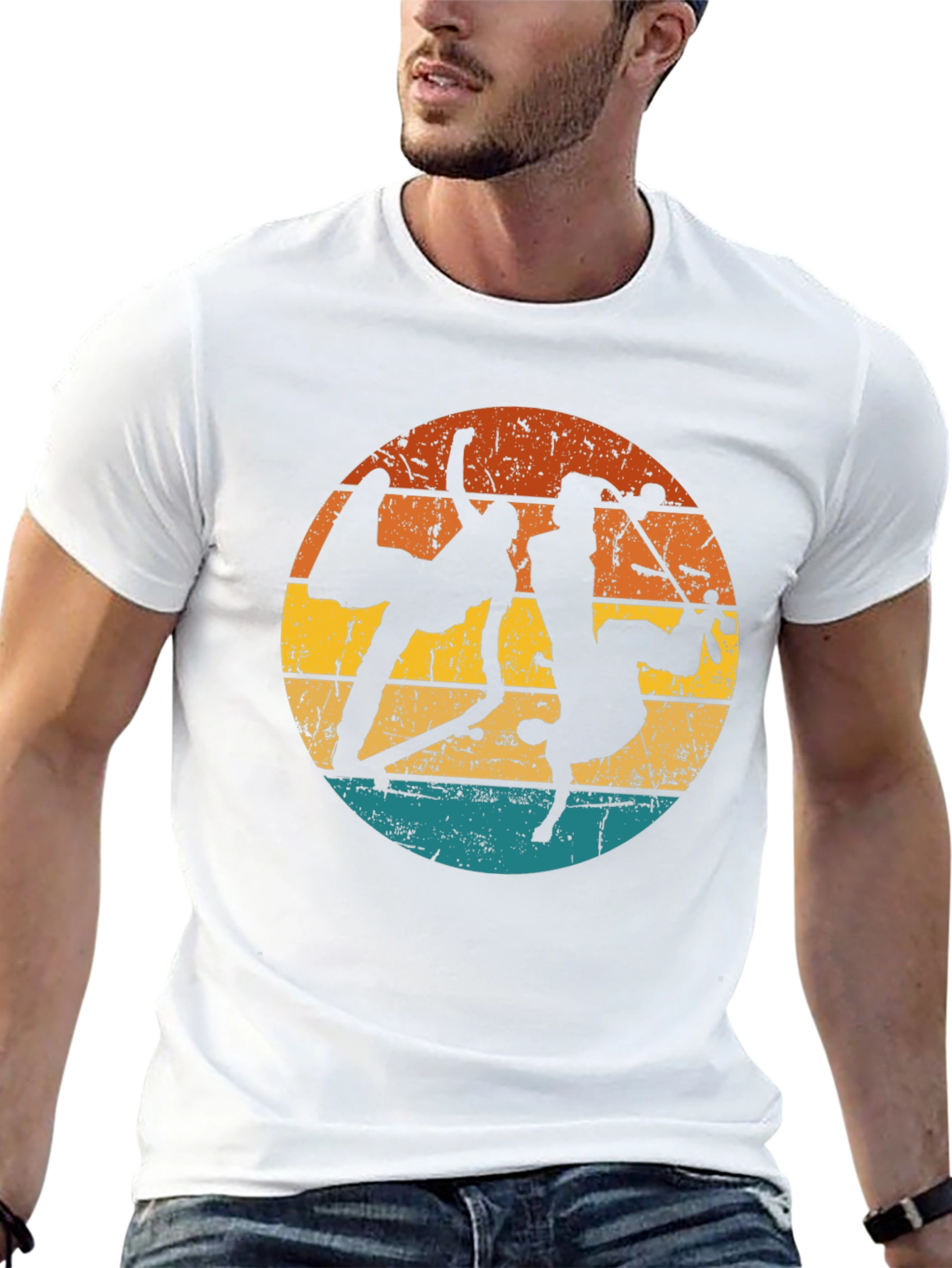Retro Capoeira Silhouette Graphic Tee