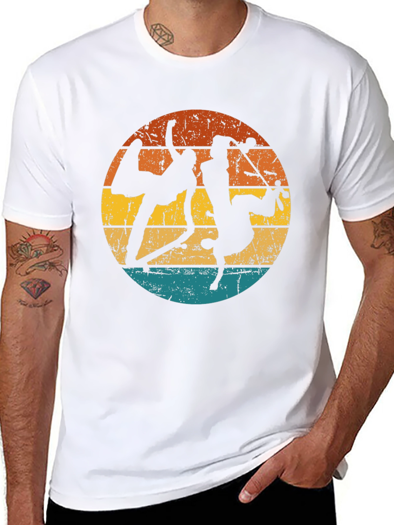 Retro Capoeira Silhouette Graphic Tee