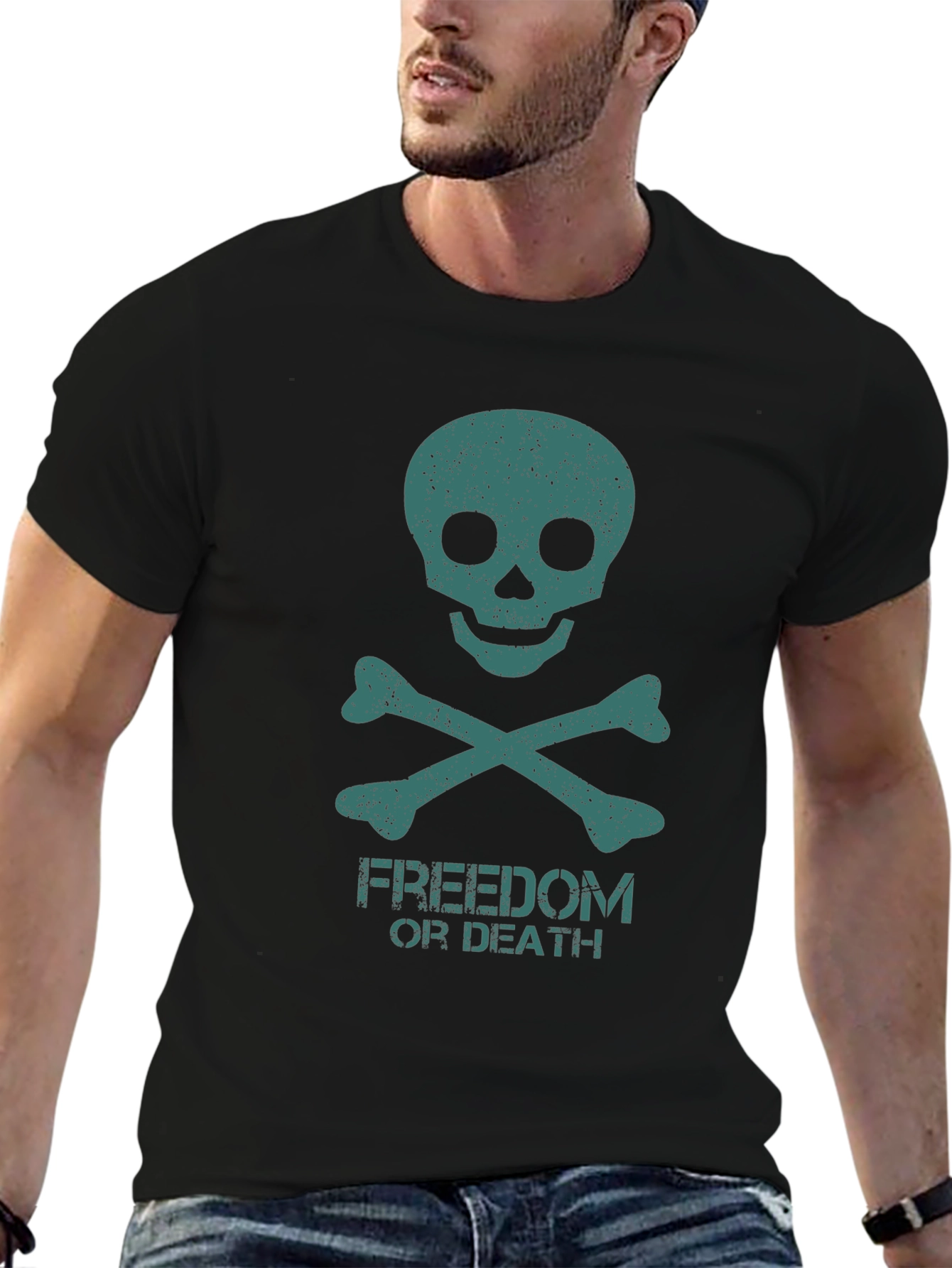 Freedom or Death Skull Graphic Tee