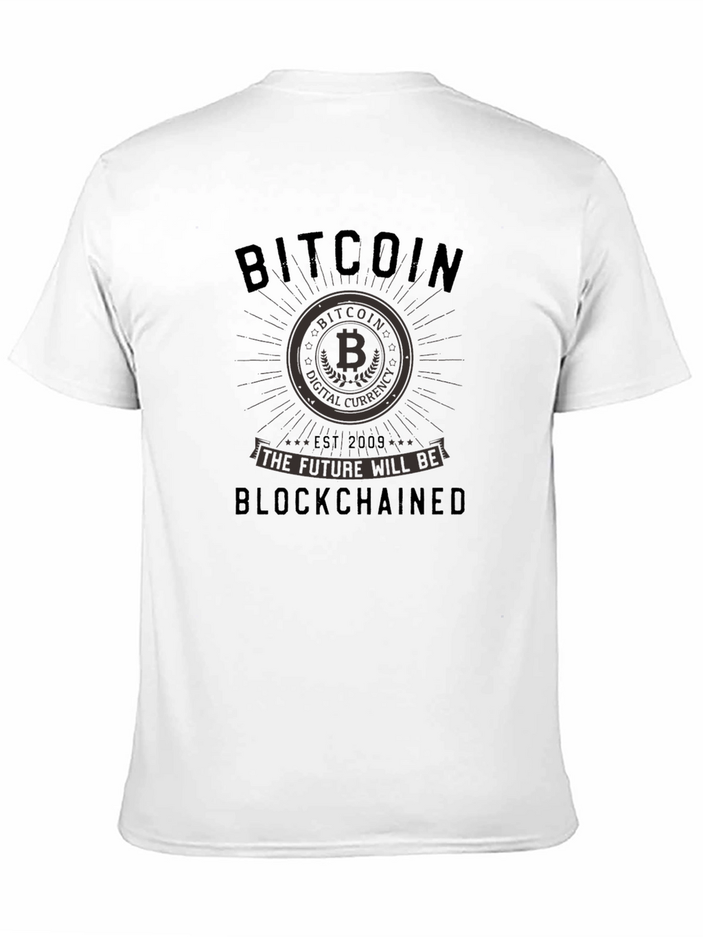 Bitcoin Blockchained Black Graphic Tee