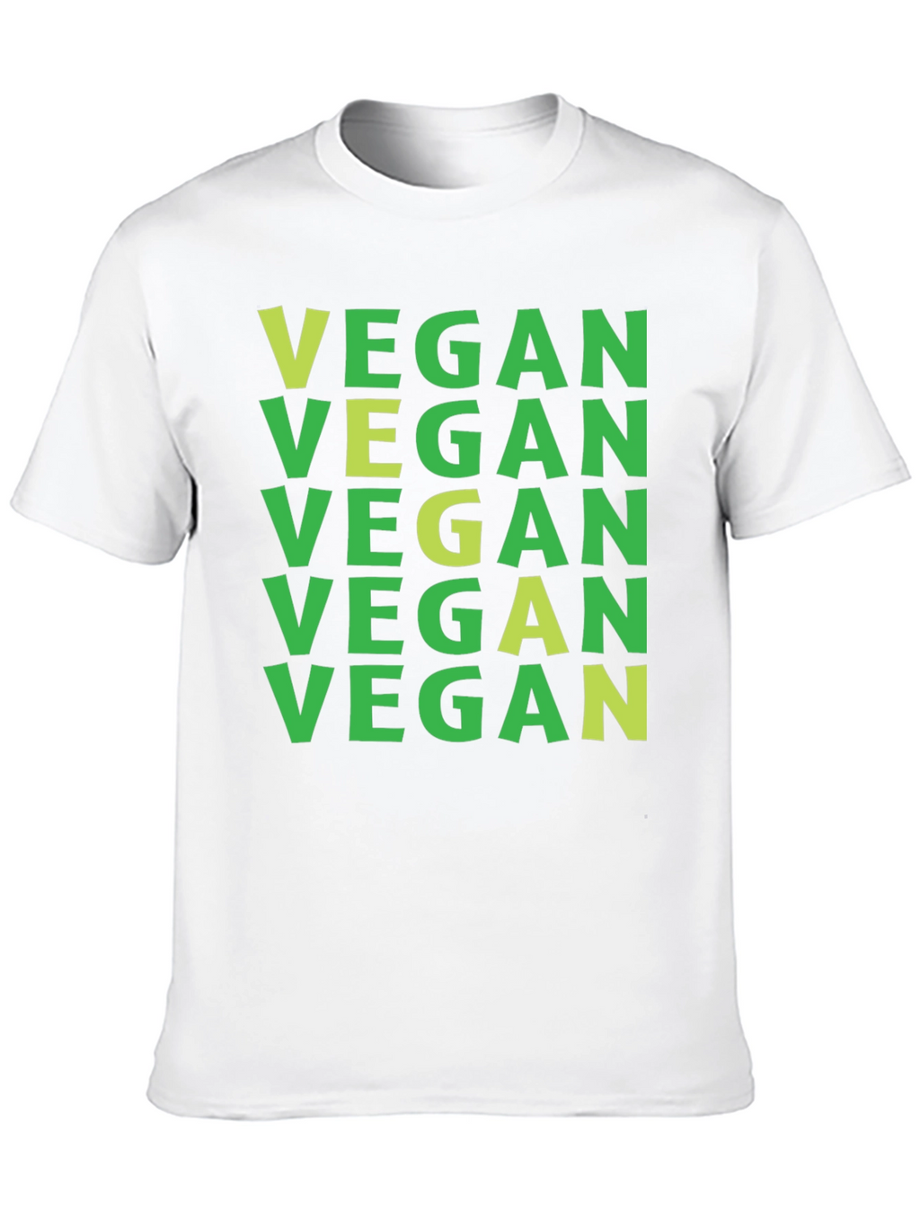 Vegan Statement T-Shirt Green Lettering