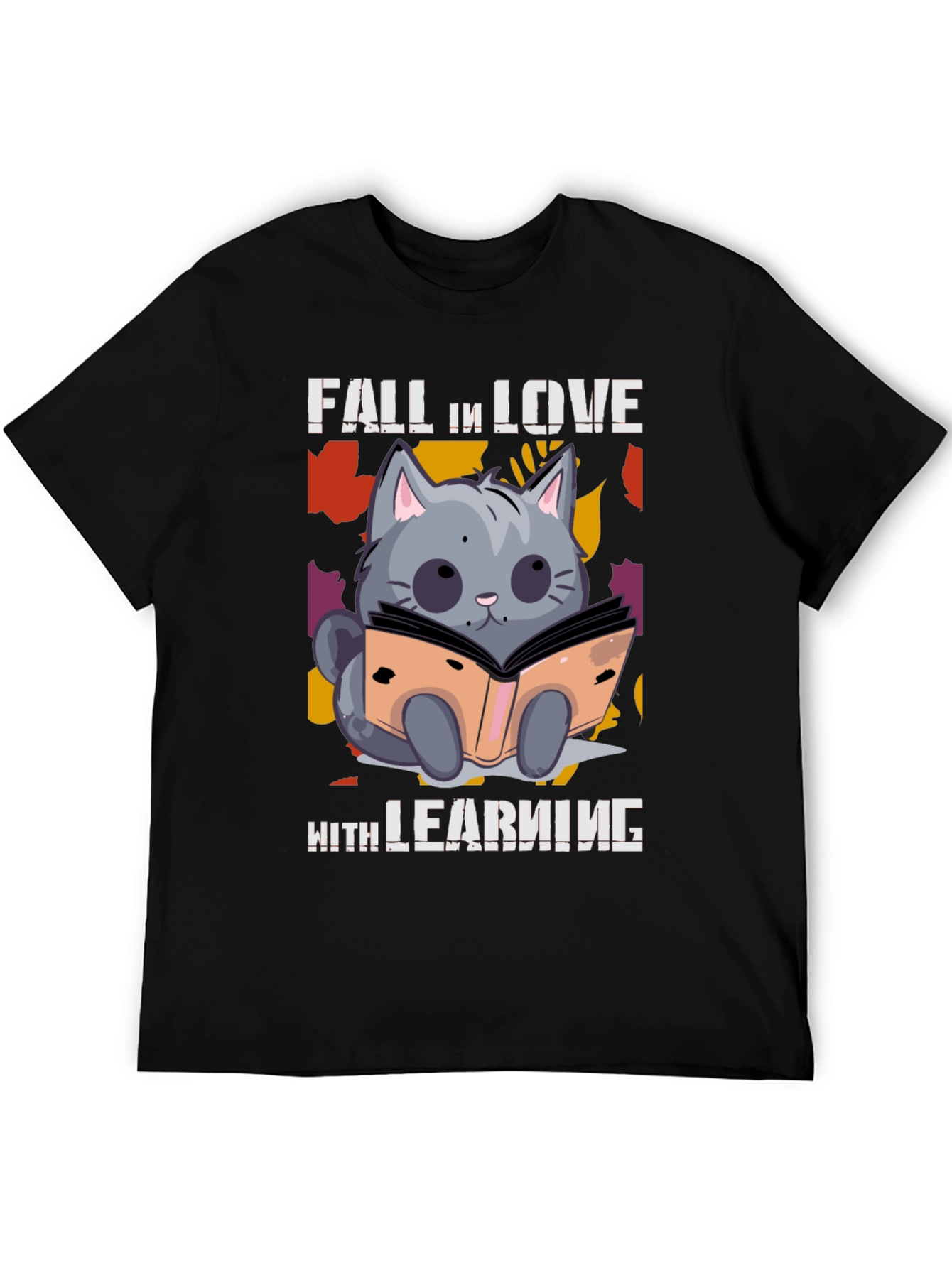 Fall In Love With Learning Cat T-Shirt