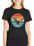 Retro Eagle Graphic T-Shirt - Black