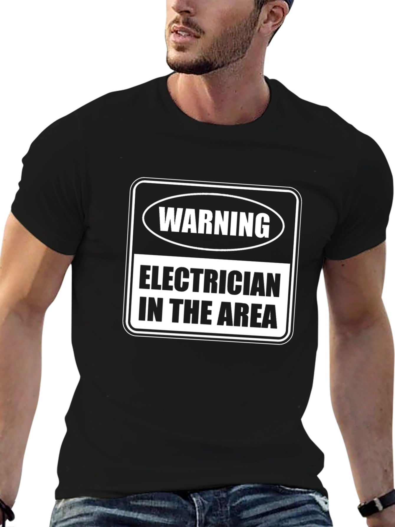 Warning Electrician Area T-Shirt