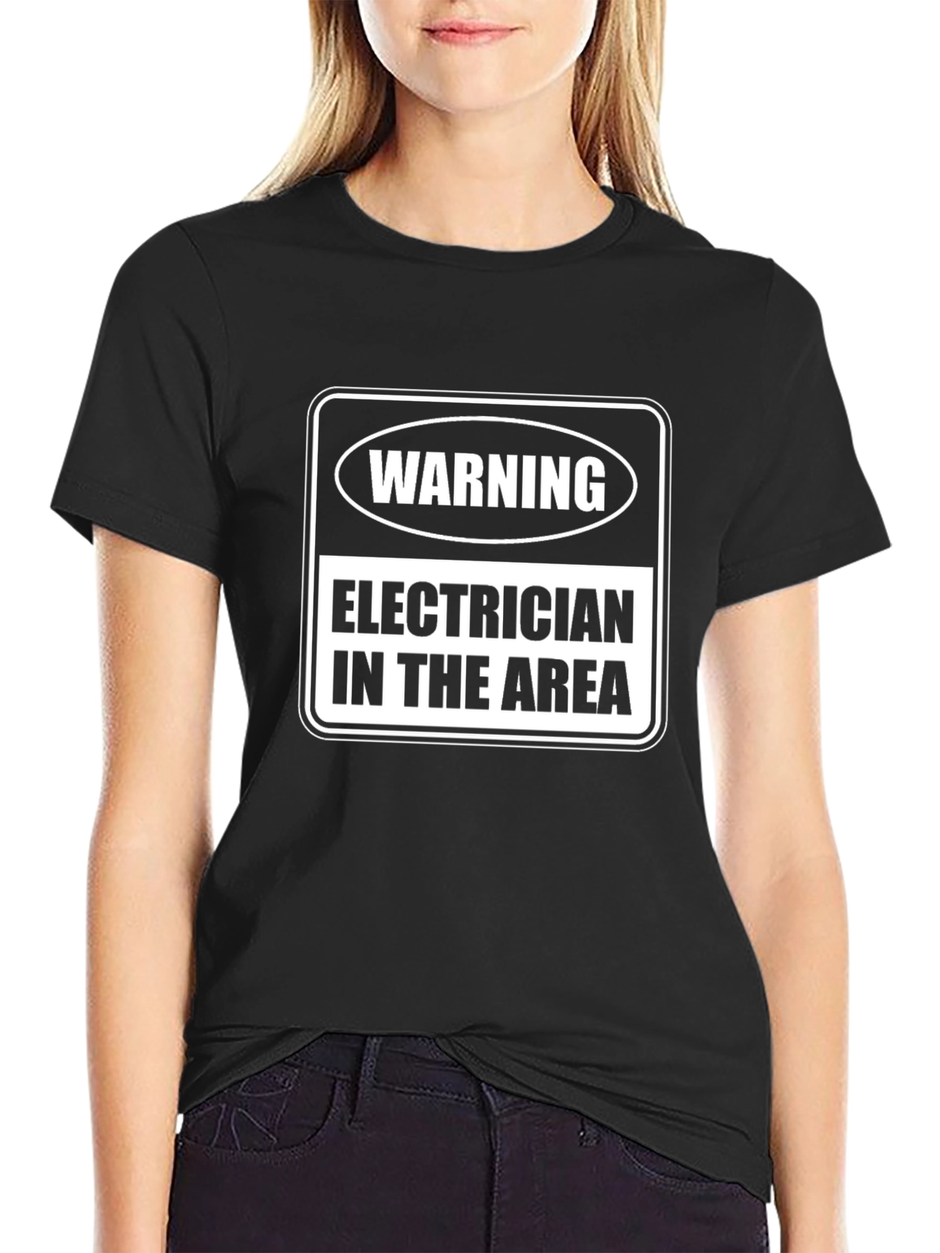 Warning Electrician Area T-Shirt