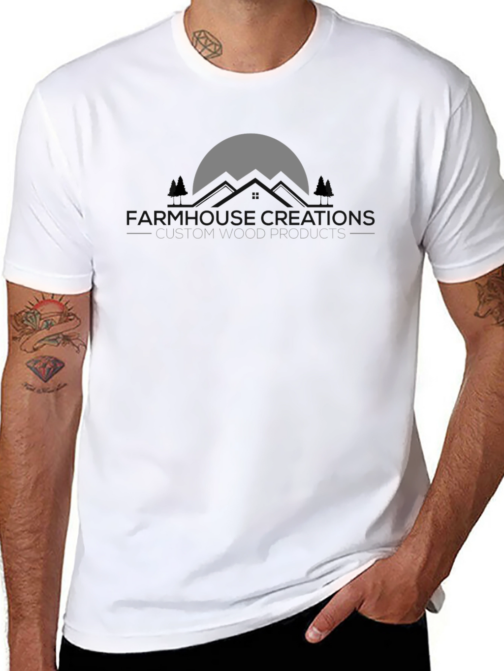 Mountains Custom Wood Products Black T-Shirt