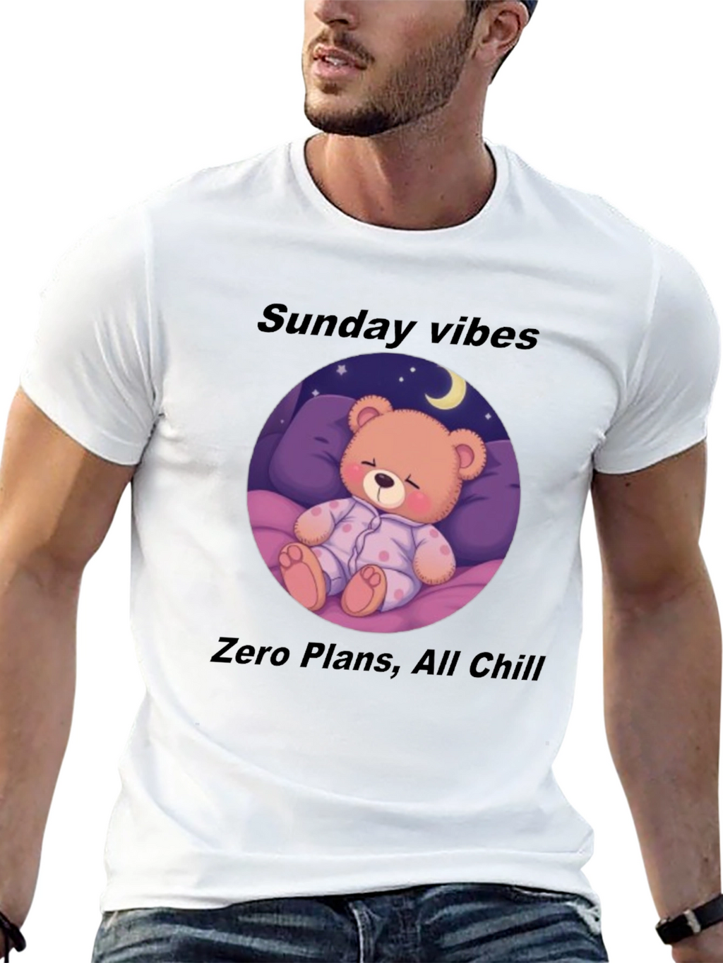 Sunday Vibes Teddy Bear Sleepy T-Shirt