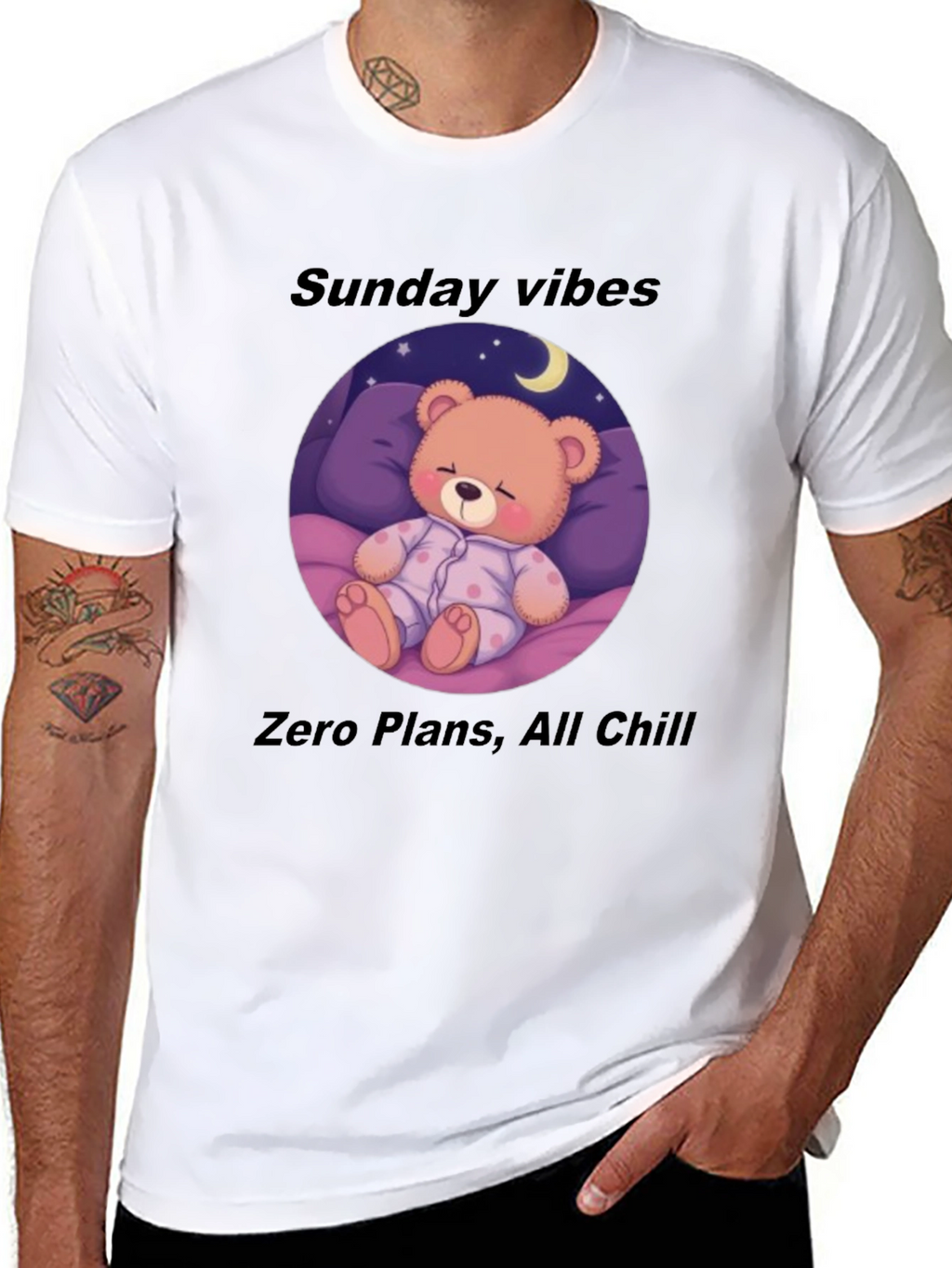 Sunday Vibes Teddy Bear Sleepy T-Shirt