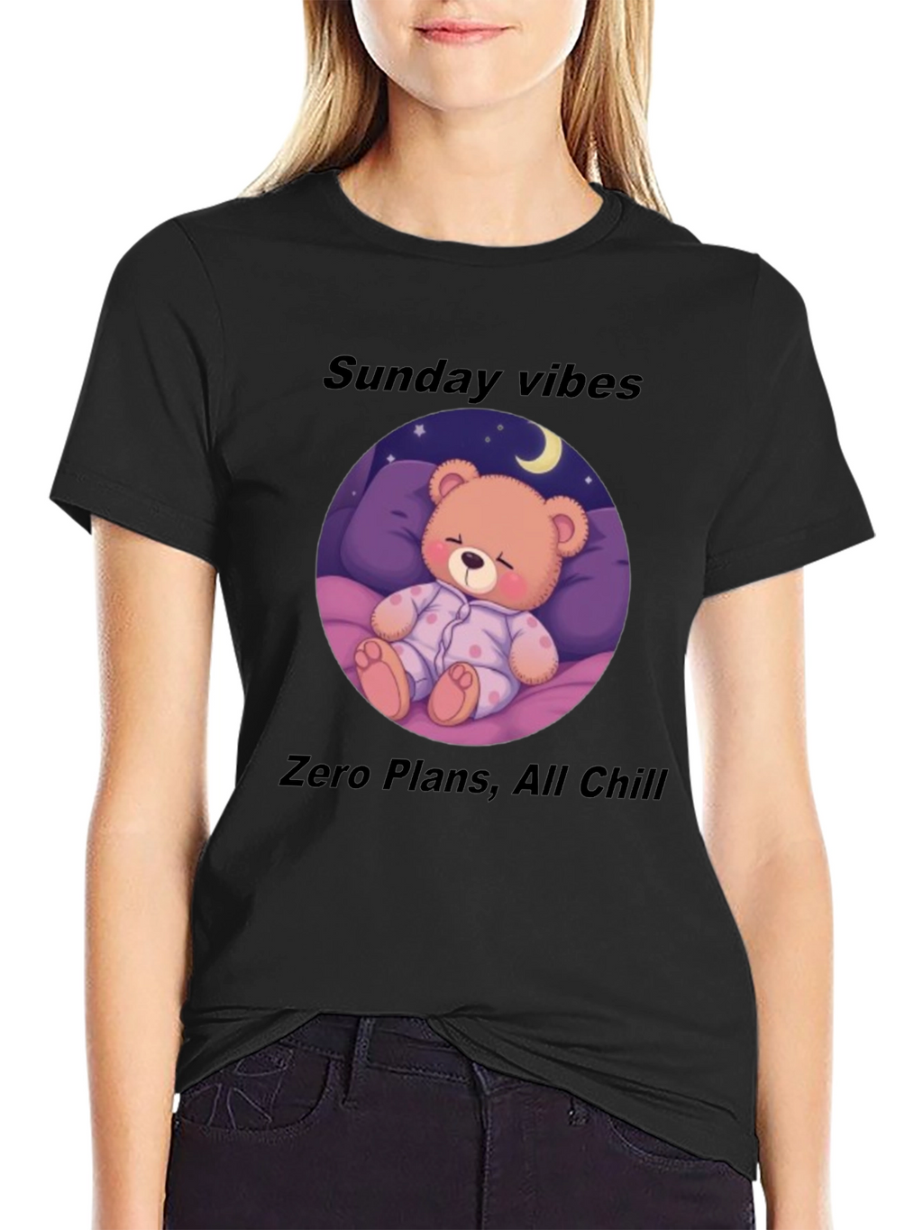 Sunday Vibes Teddy Bear Sleepy T-Shirt