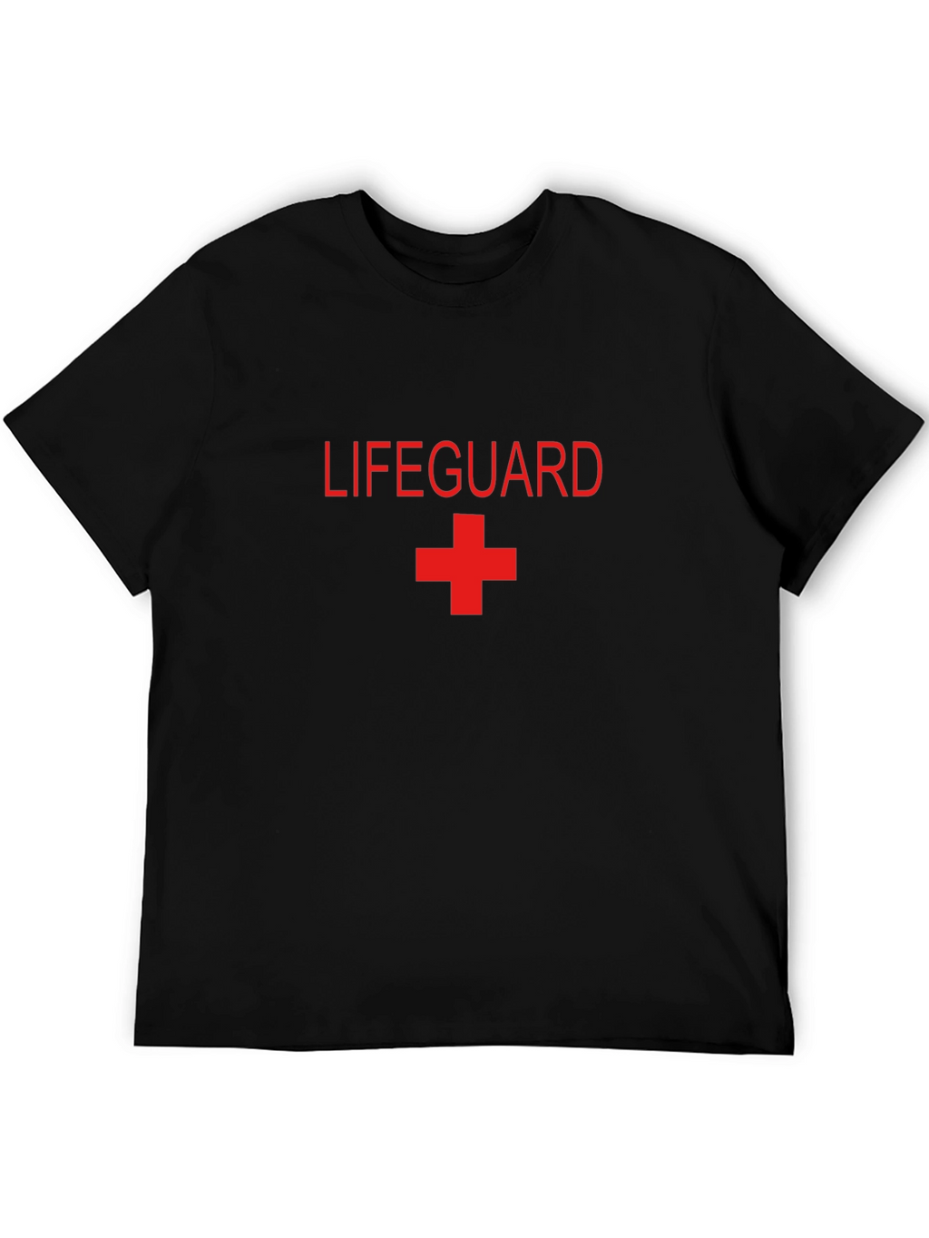 Lifeguard Graphic Tee - Red Print on Black