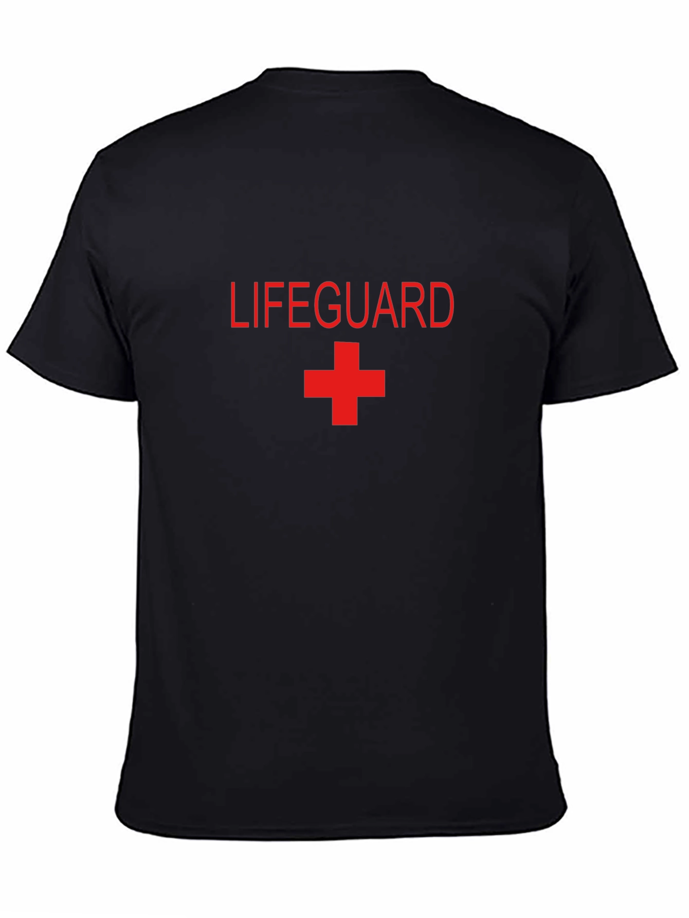 Lifeguard Graphic Tee - Red Print on Black