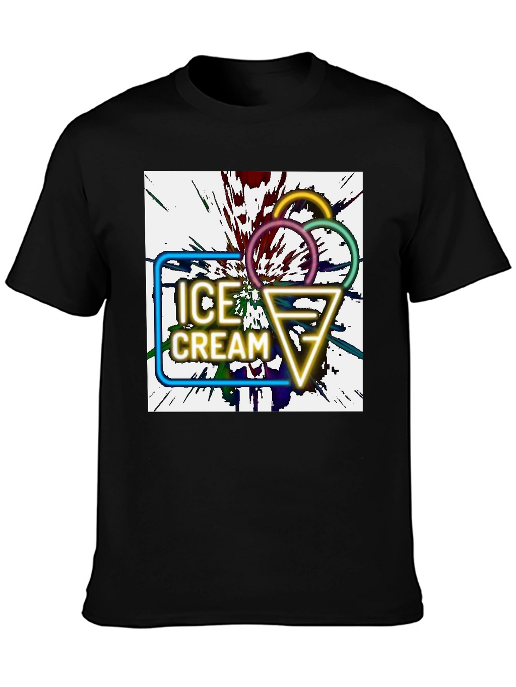 Neon Ice Cream Graphic Tee - Unique Design!