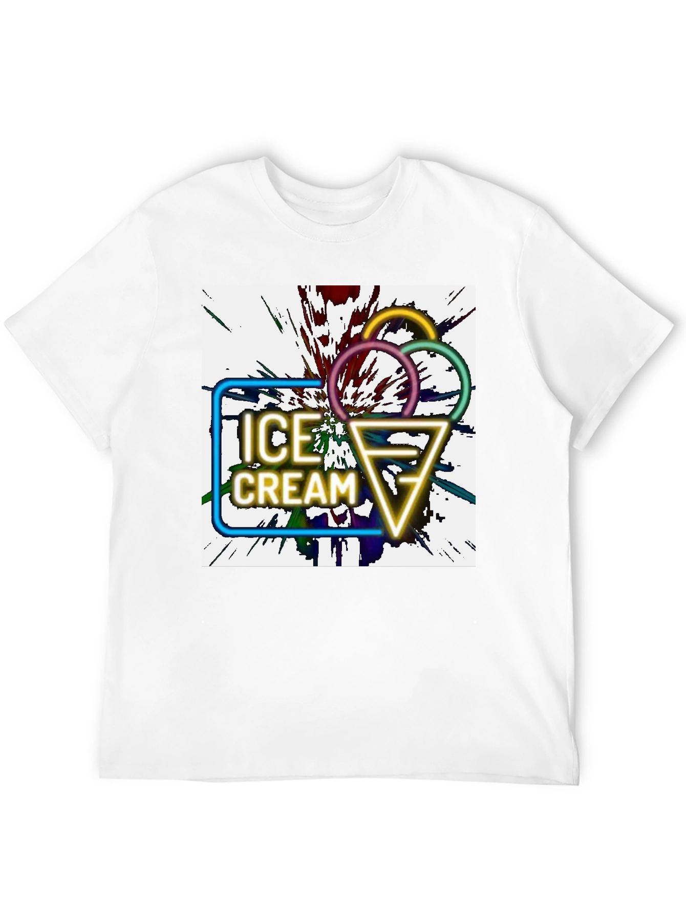 Neon Ice Cream Graphic Tee - Unique Design!