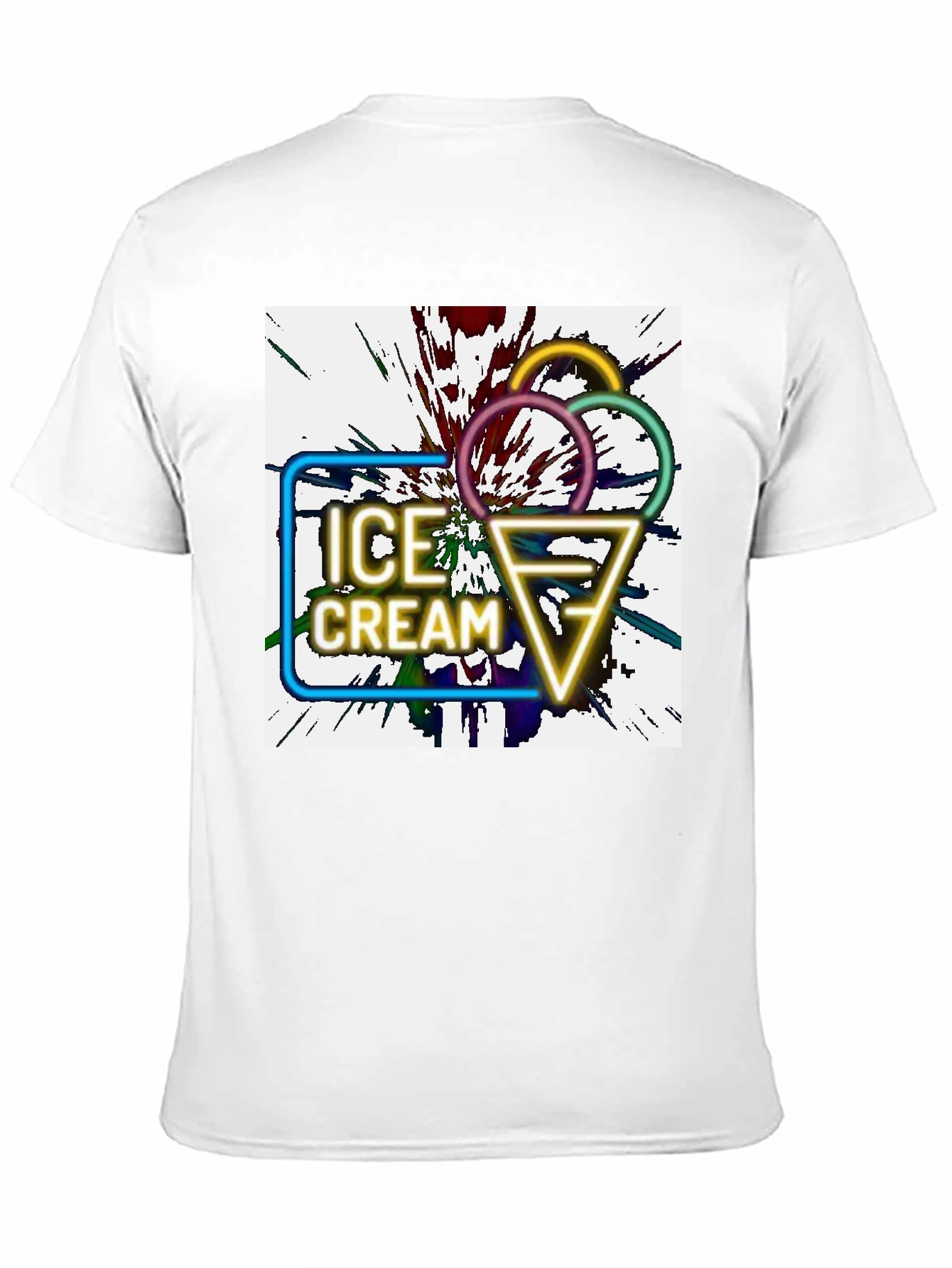 Neon Ice Cream Graphic Tee - Unique Design!