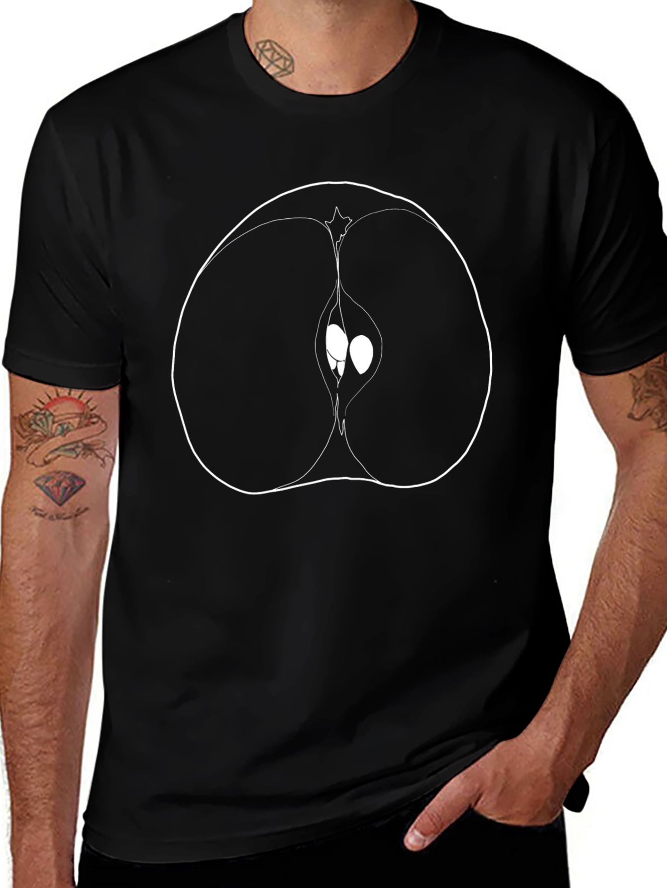Apple Inside T-Shirt - Modern Graphic Tee