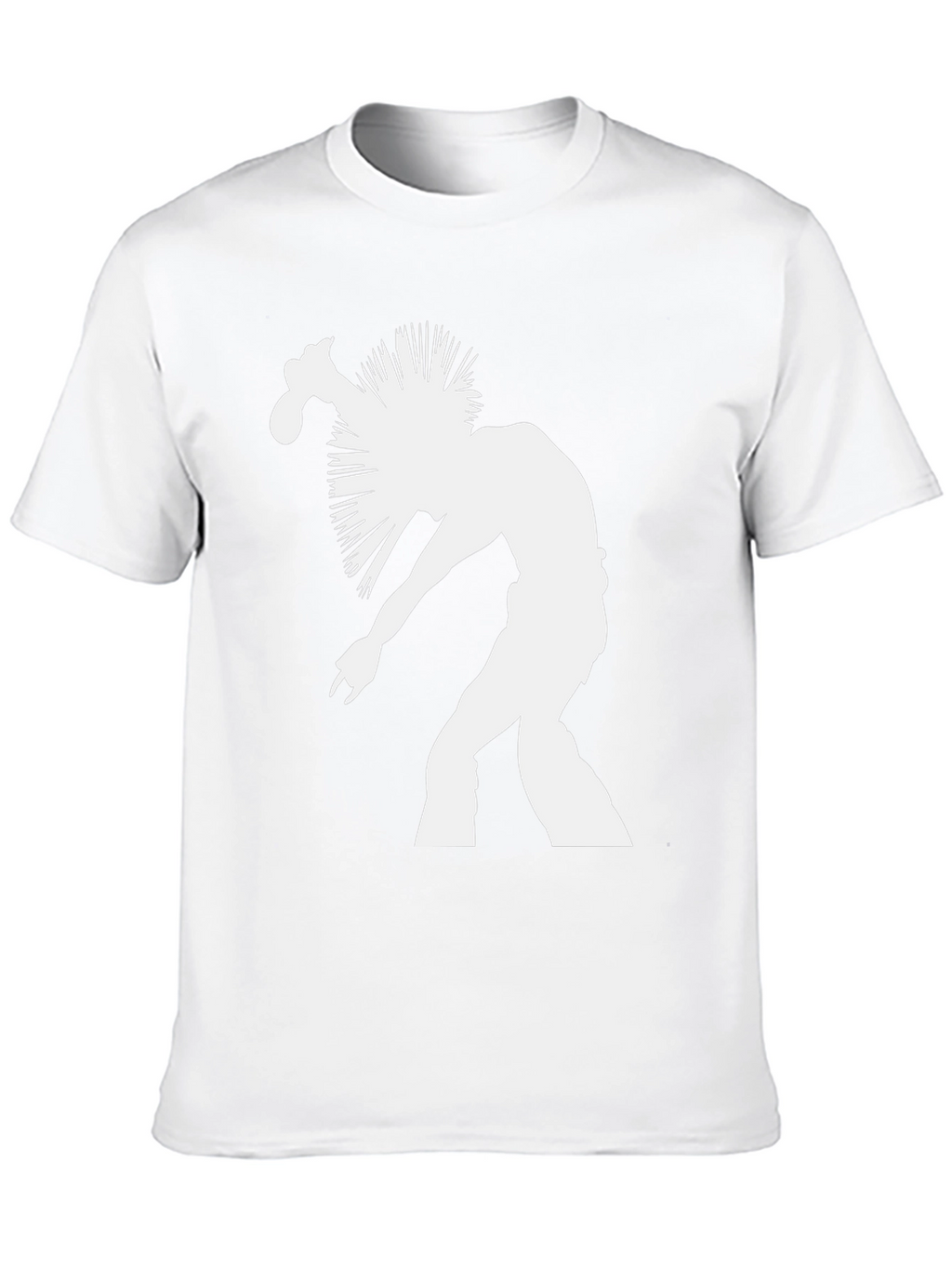 Punk Rock Silhouette Graphic Tee - Black Cotton T-Shirt