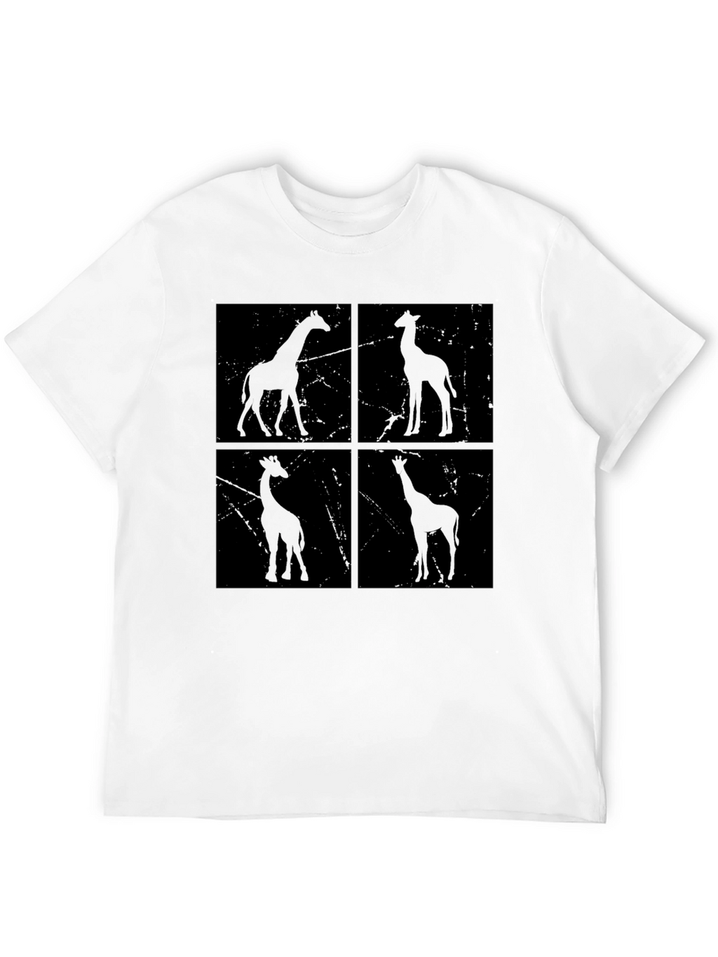 Giraffe Silhouette T-Shirt - Unisex Black Graphic Tee