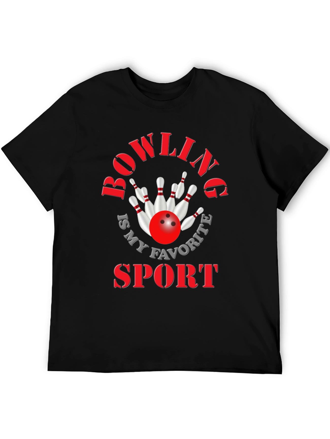 Bowling Is My Favorite Sport Graphic Tee