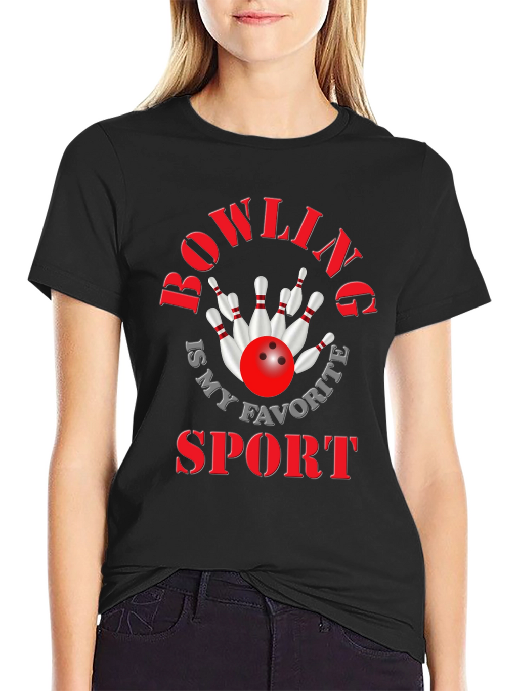 Bowling Is My Favorite Sport Graphic Tee