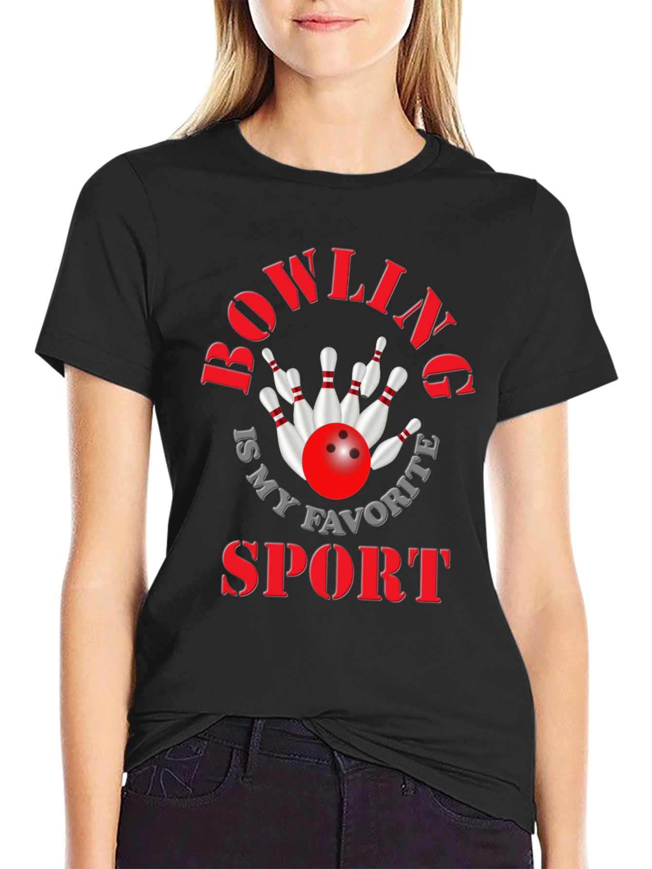 Bowling Is My Favorite Sport Graphic Tee
