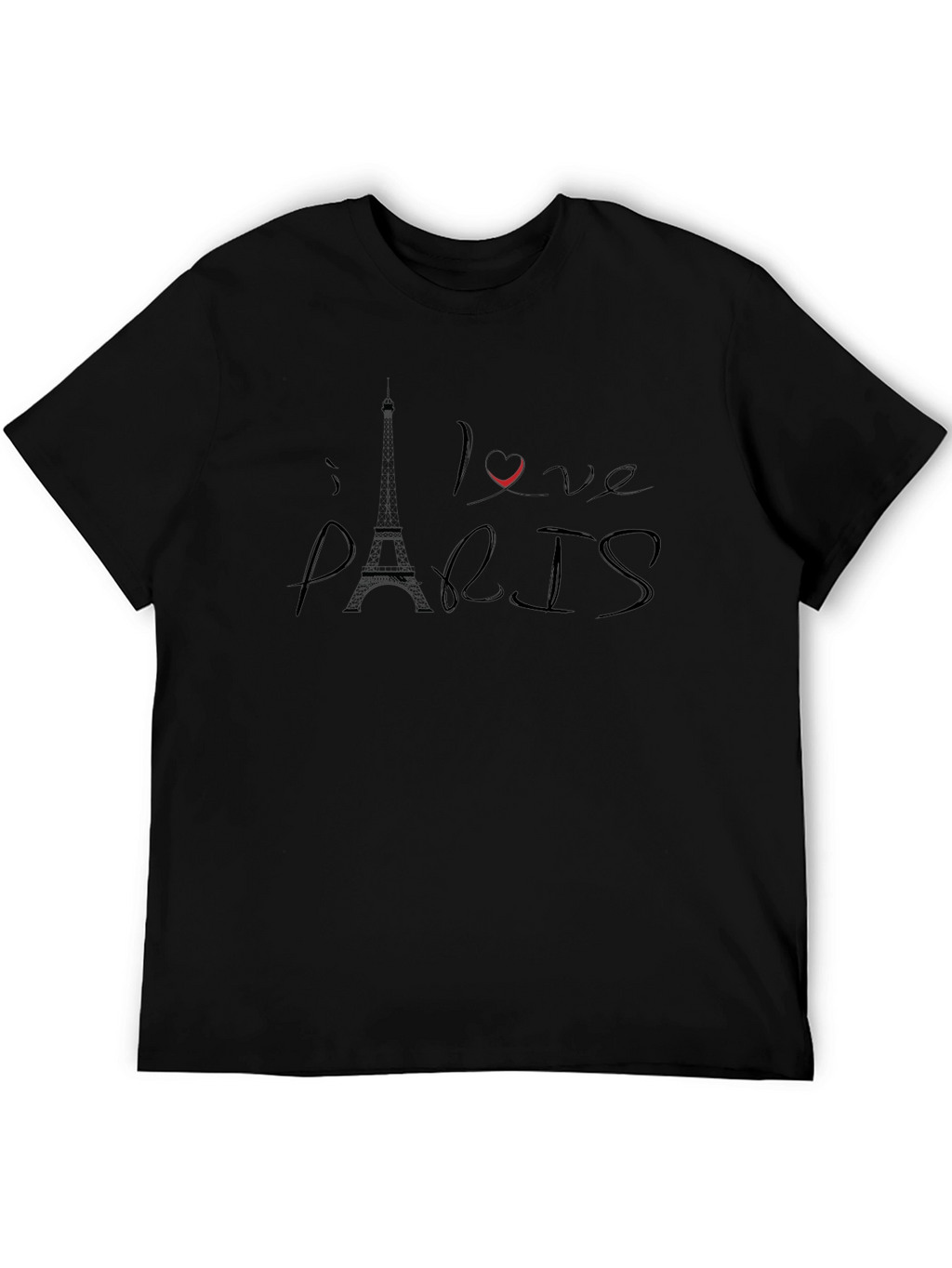 I Love Paris Black Graphic Tee