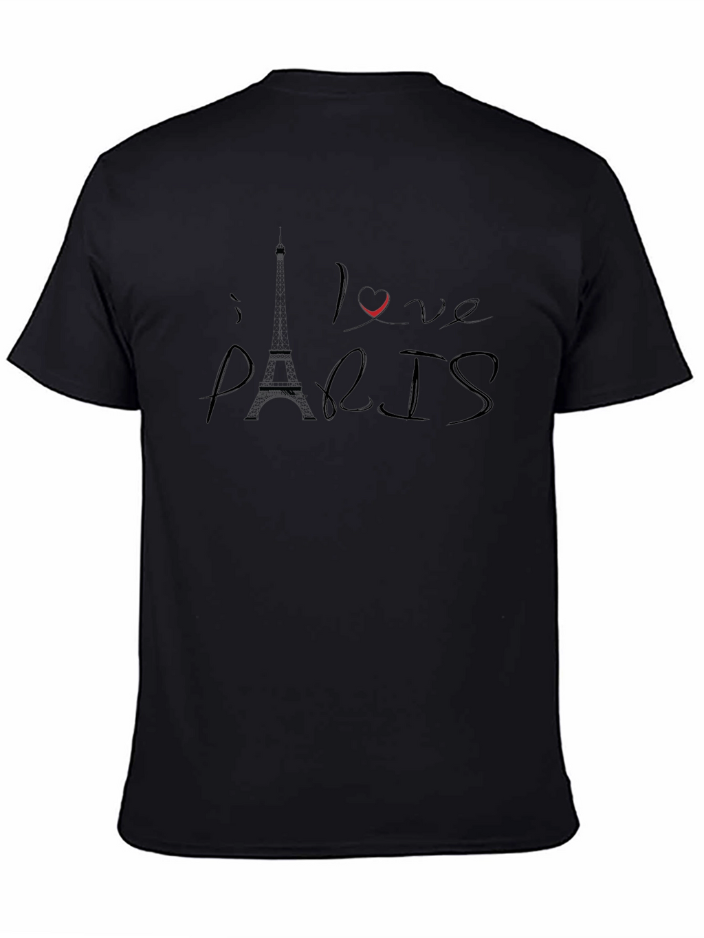 I Love Paris Black Graphic Tee