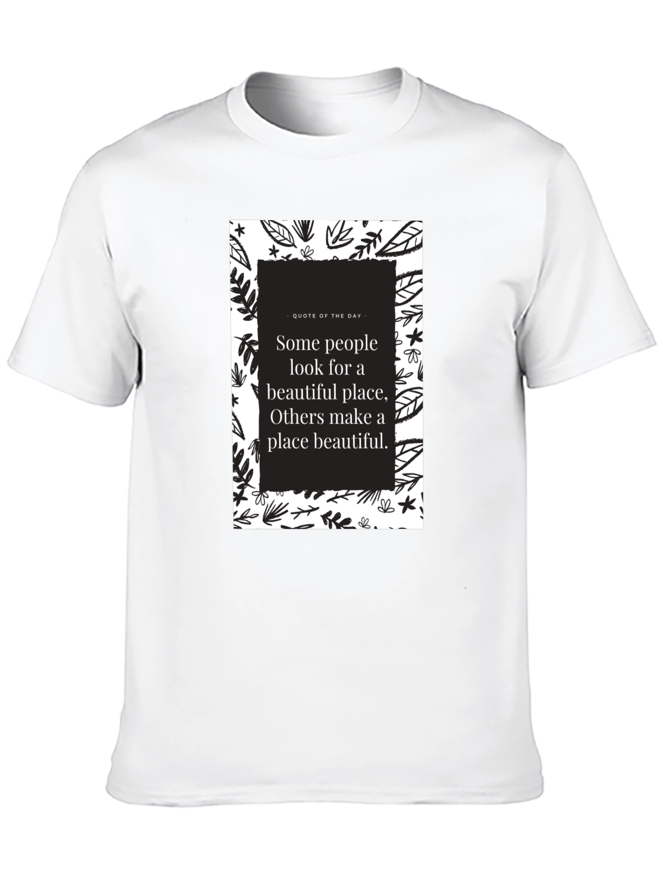 Motivational Quote Graphic T-Shirt - Black
