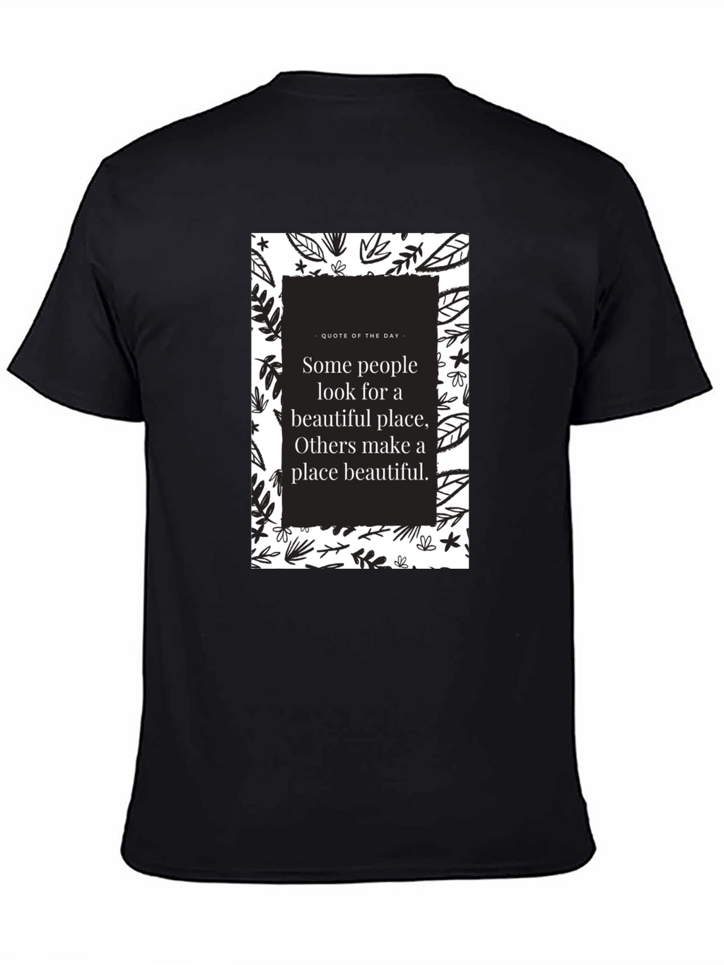 Motivational Quote Graphic T-Shirt - Black