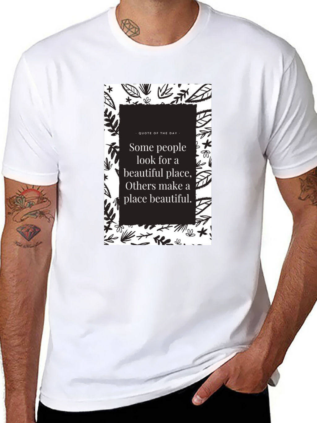 Motivational Quote Graphic T-Shirt - Black