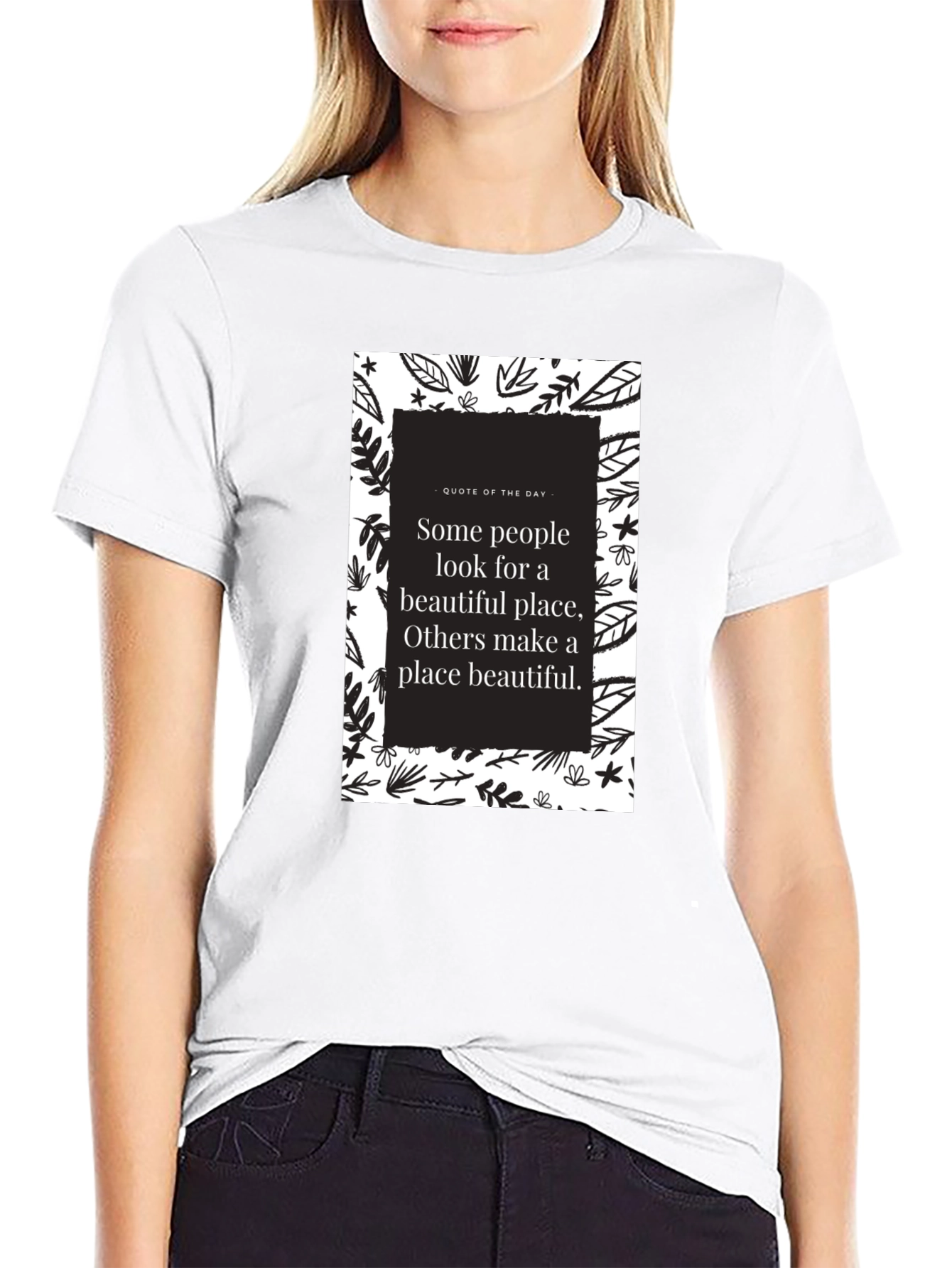 Motivational Quote Graphic T-Shirt - Black