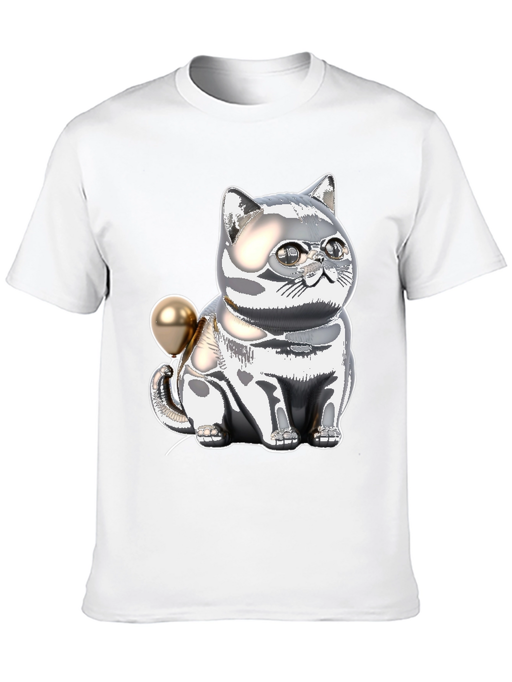 Chrome Cat Balloon T-Shirt